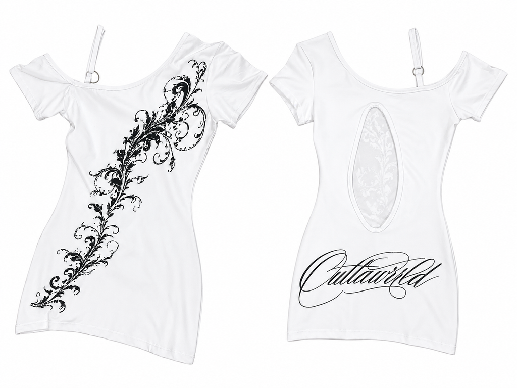 OUTTAWRLD WHITE MINIDRESS